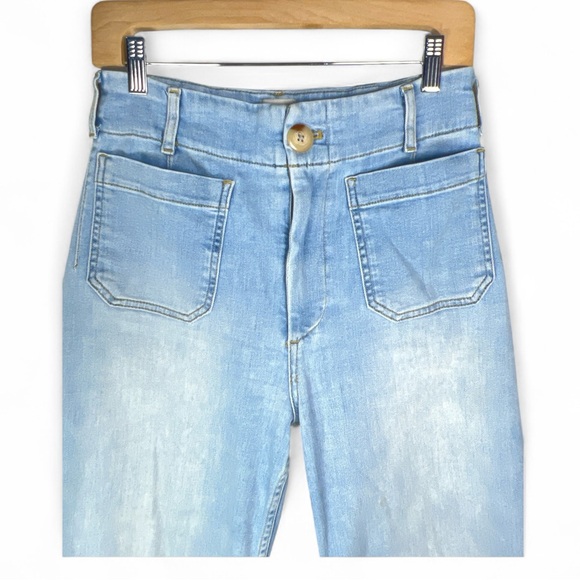 Maeve Curvy Colette Crop-Wide Leg Jeans medium denim very stretchy & soft Sz 28 - Picture 4 of 5